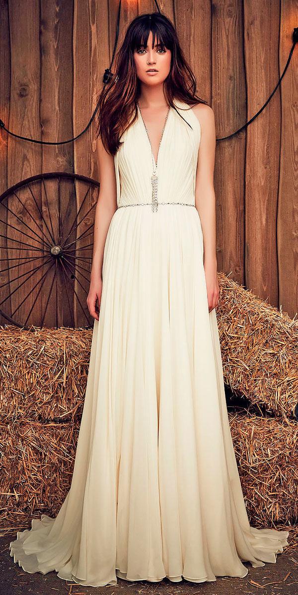 simple v neckline rustic wedding dresses jeny pacham