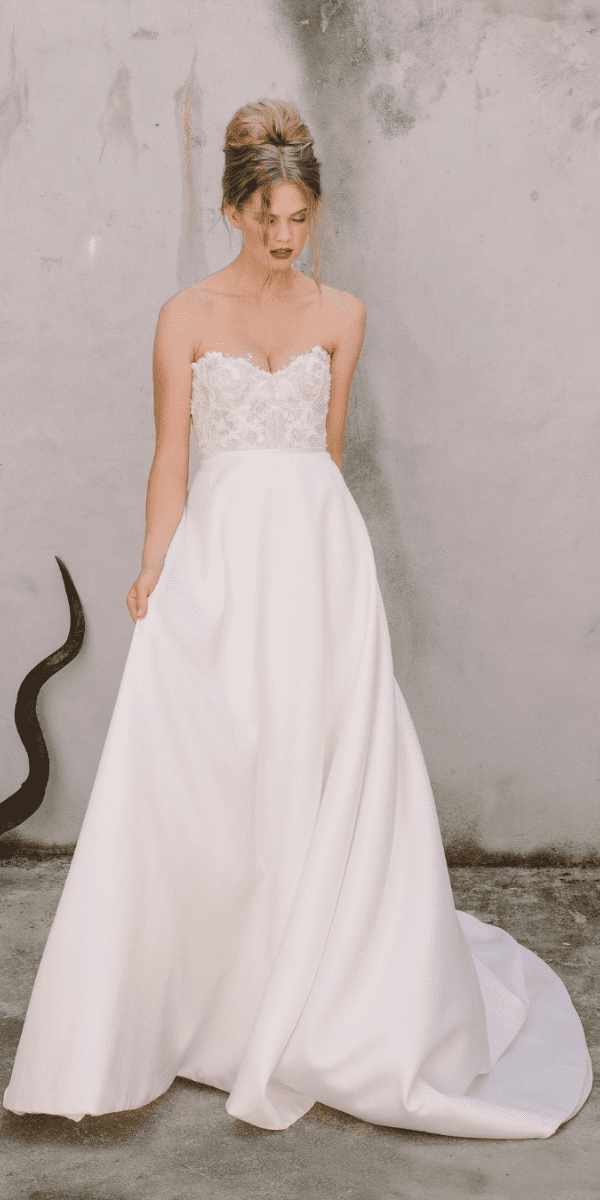 sweetheart wedding dresses a-line silhouette