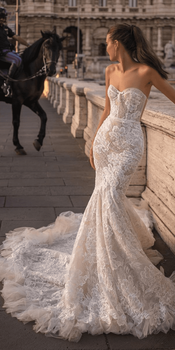 sweetheart wedding dresses mermaid style lace gown