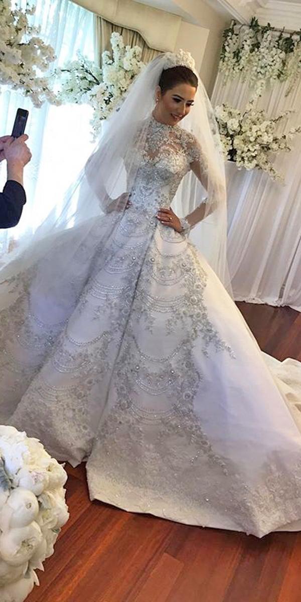 ball gown wedding dresses lace high neckline illusion sweetheart neck long sleeves annette of melbourne