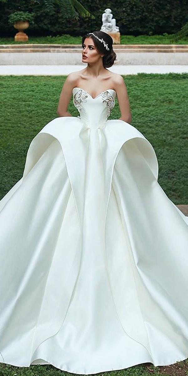 ball gown wedding dresses strapless sweetheart neck modern said mhamad
