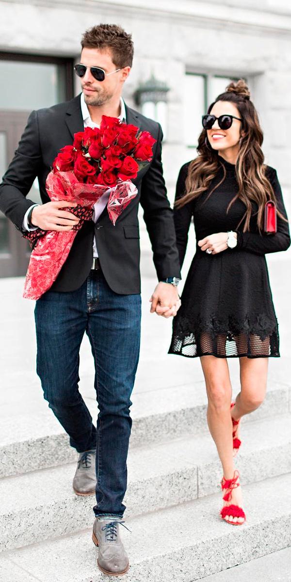 black with high neck and knee length fall wedding guest dresses codywestonandrew