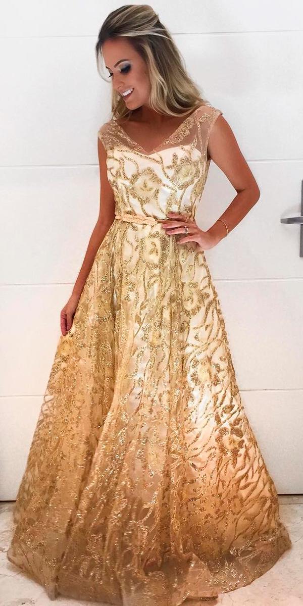 fall wedding guest dresses with beading lace and floor length camilanereu