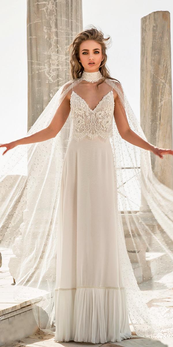 lace sweetheart spaghetti straps sheath wedding dresses dany mizrachi
