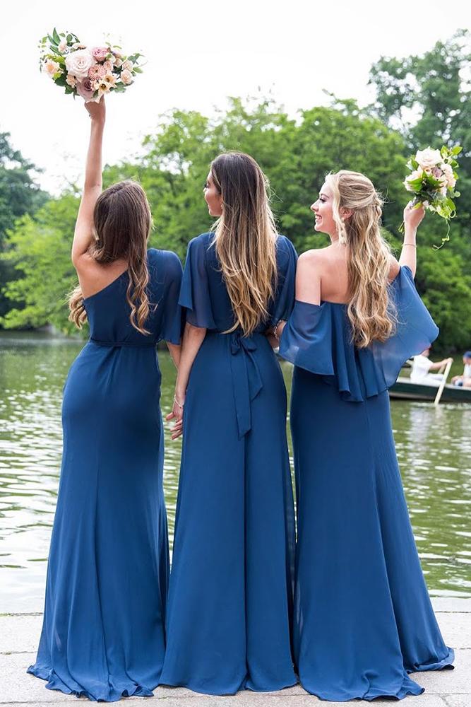 navy bridesmaid dresses long rustic country simple bellabridesmaids