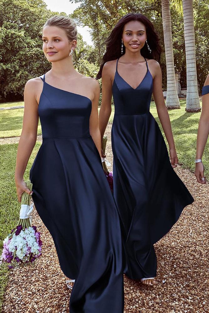 dark blue bridesmaid dresses