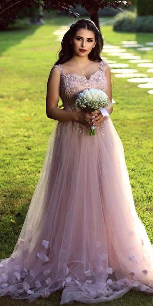pink wedding dresses a line sweetheart tulle skirt blush eden haute couture