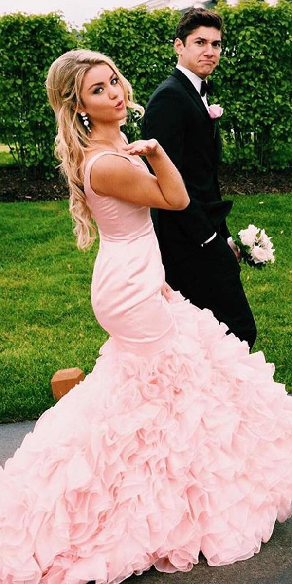 pink wedding dresses mermaid sleveless beach sherri hill