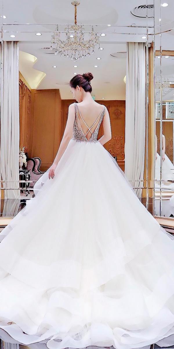 princess x cross open back ball gowns wedding dresses lazaro