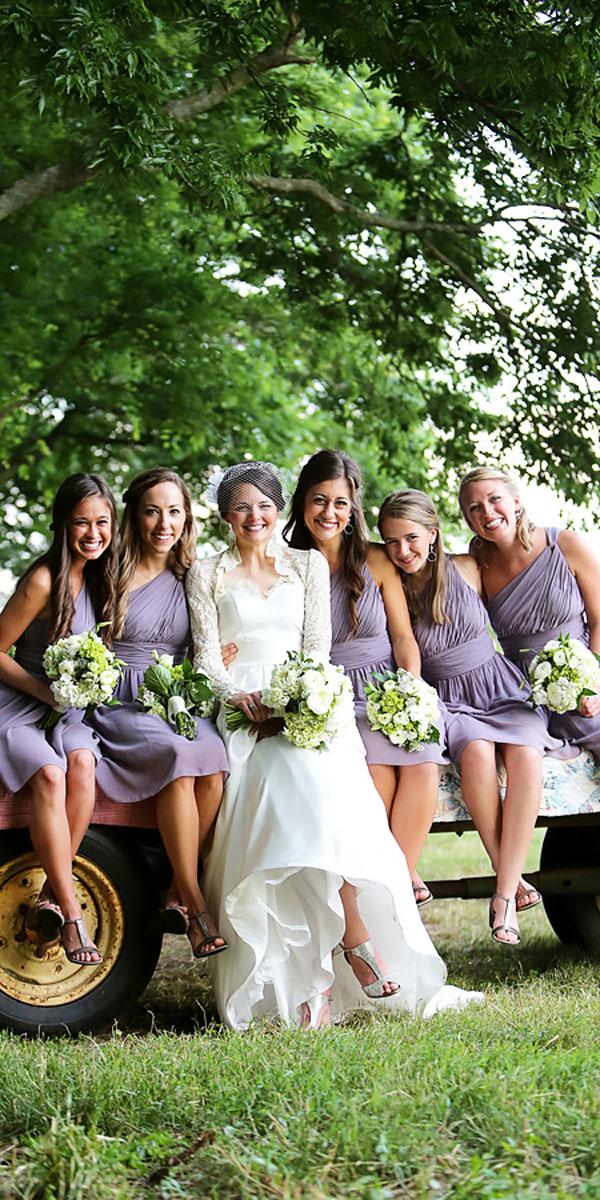 short one shoulder lavender bridesmaid dresses mary rosenbaum