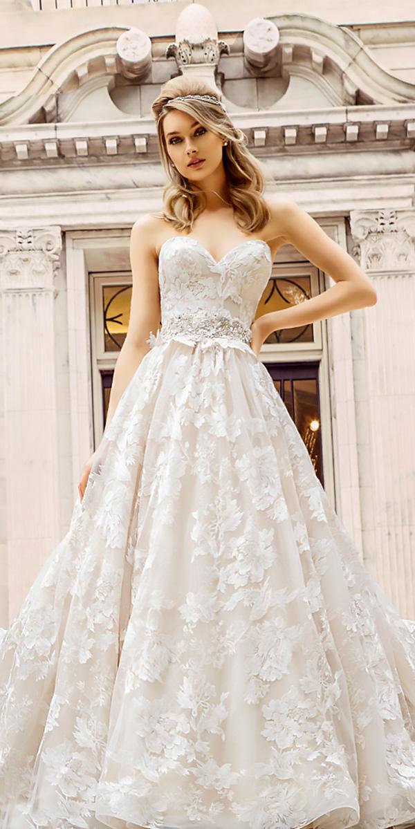 strapless sweetheart neckline full embellishment ball gowns wedding dresses val stefani