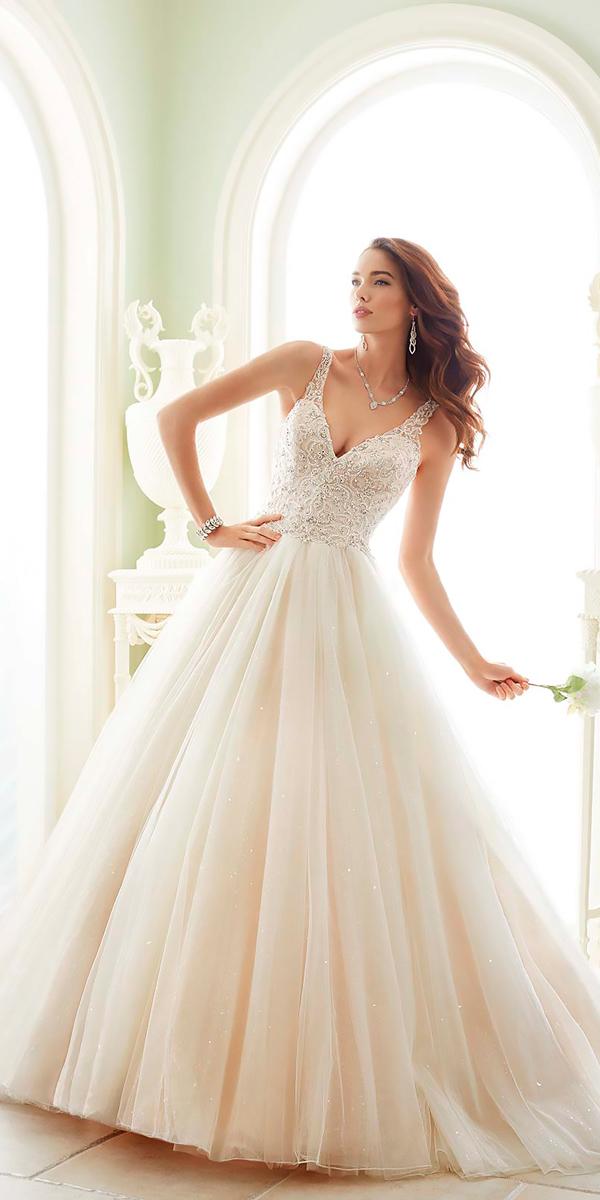 wedding ball gown with straps