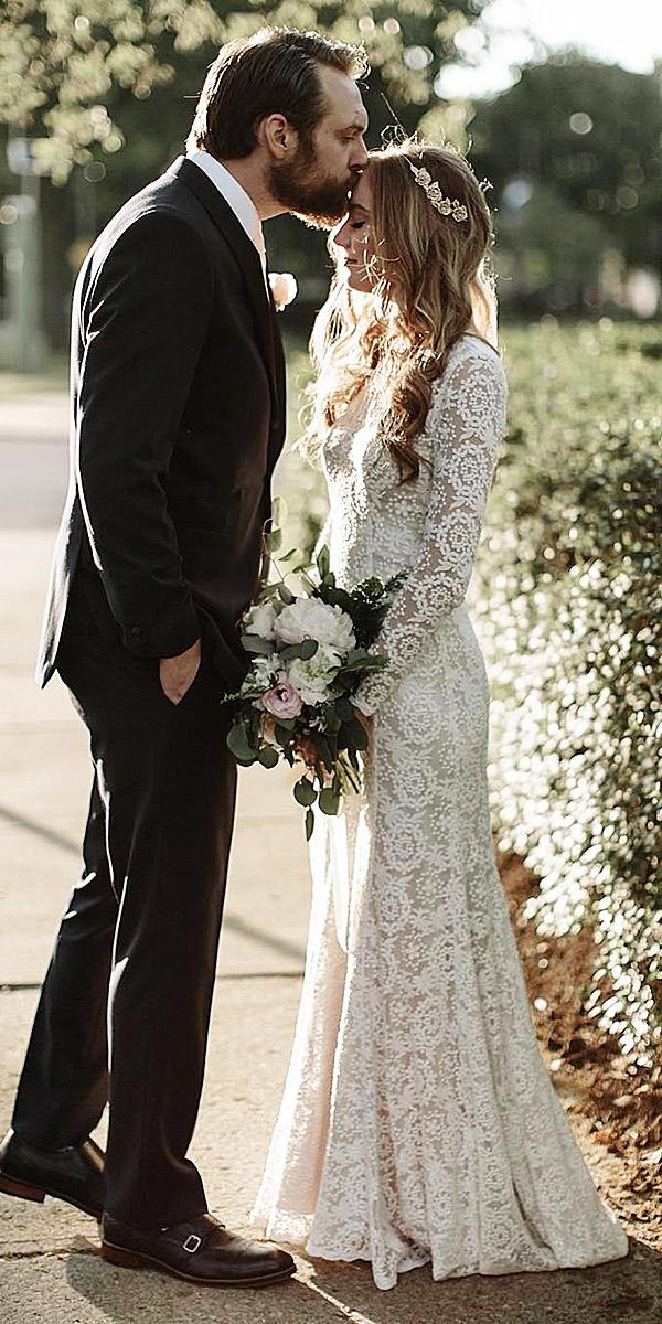 vintage lace wedding dresses with long sleeves embellishment dreamers and lovers