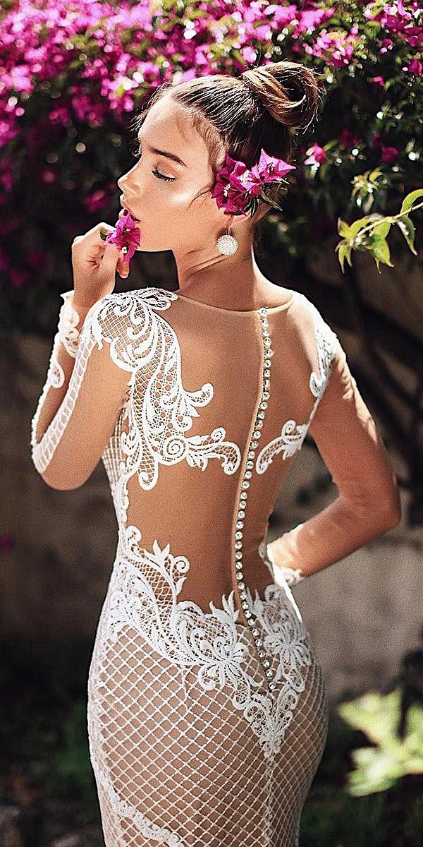 long sleeve illusion back lace embellishment wedding dresses victoria soprano