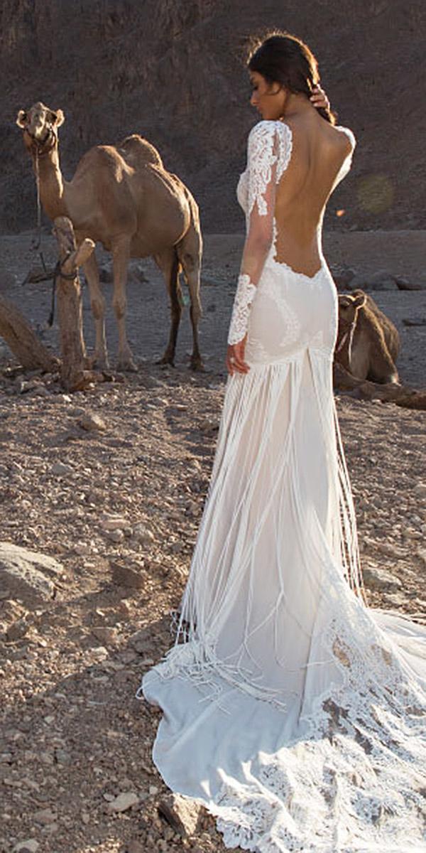 wedding dresses with lace sleeves sheath illusion lace embellishment pnina tornai