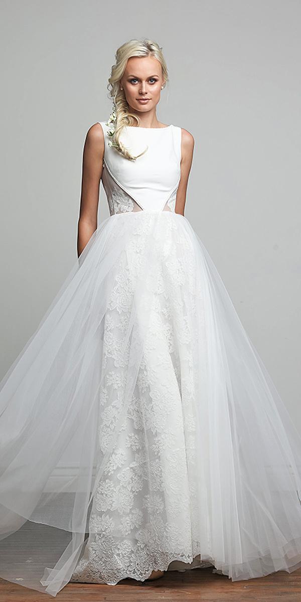 barbara kavchok wedding dresses 2018 tulle floral appliques romantic