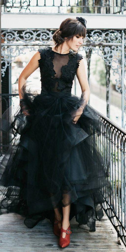 33 Beautiful Black Wedding Dresses That Will Strike Your Fancy Frisuren 2018 6413