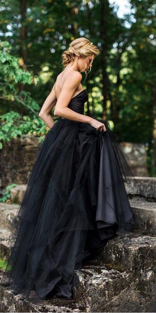 black wedding dresses a line sweetheart elizabeth dye