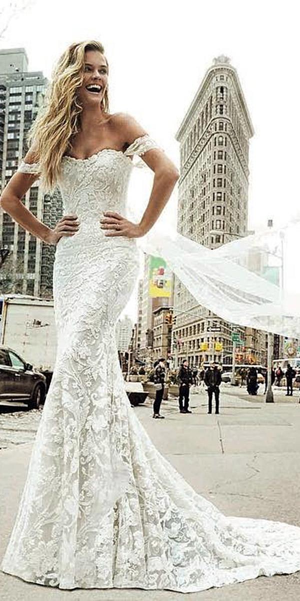 lace wedding dresses cap sleeves a line gown tatto berta