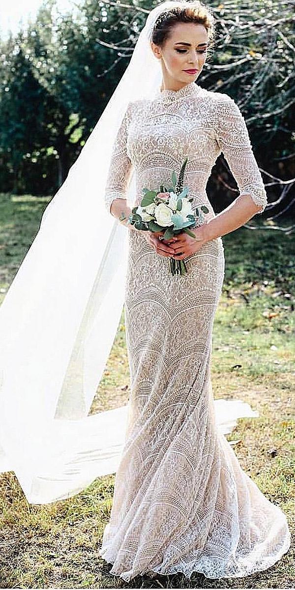 lace wedding dresses with long sleeves embellishment floral classic cathytelle photography