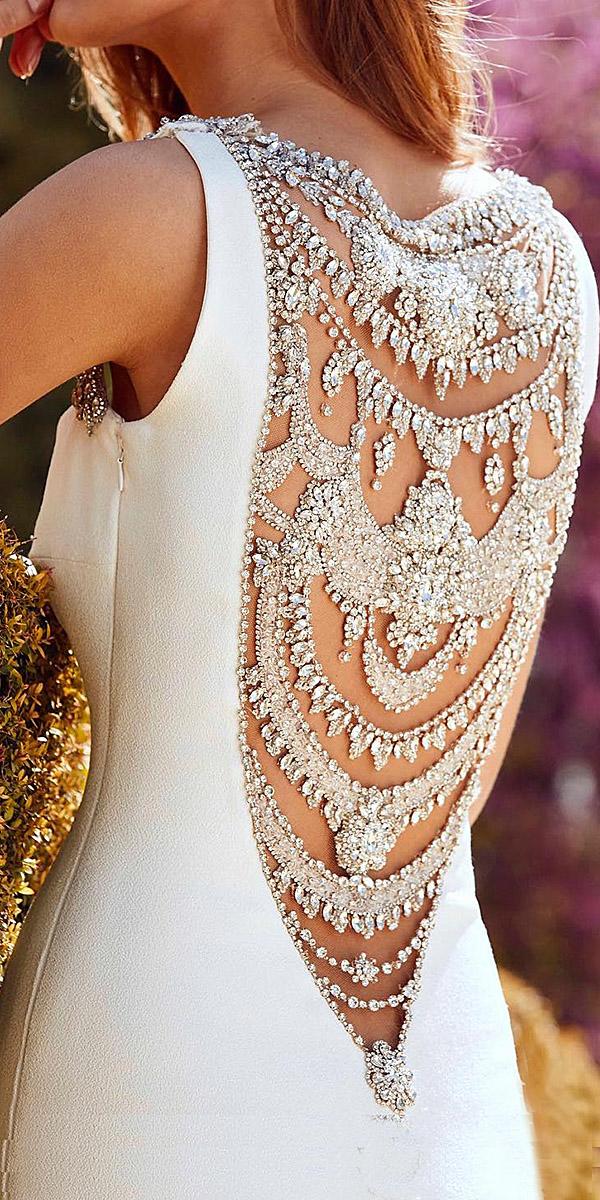pronovias wedding dresses beaded sparkly detail back 2018