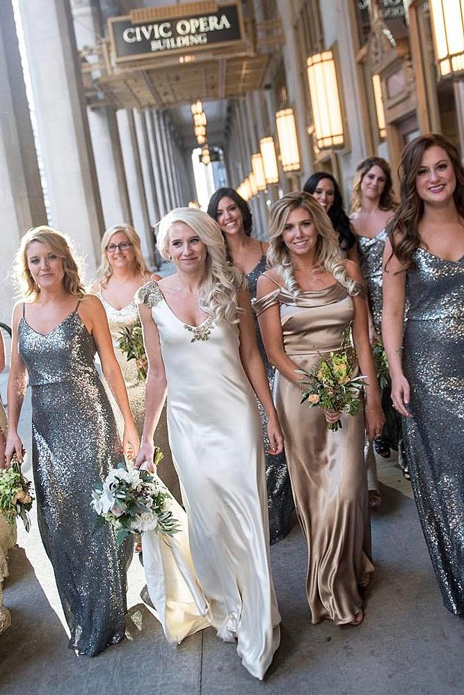 sequin bridesmaid dresses spaghetti straps glam jenny yoonyc