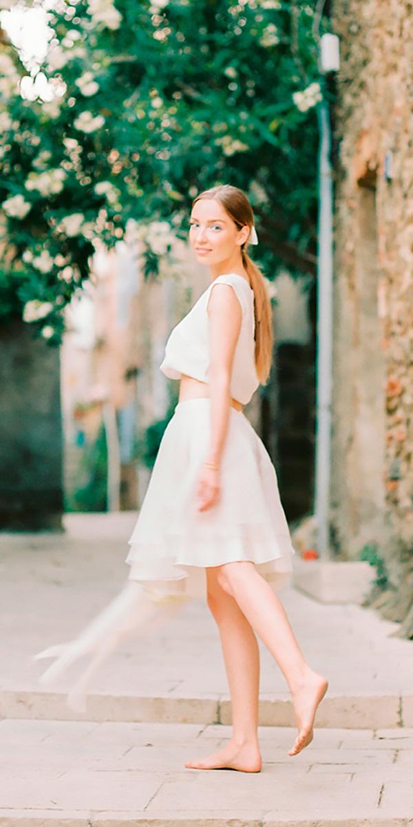 short beach open back cap sleeve wedding dresses ashley ludaescher