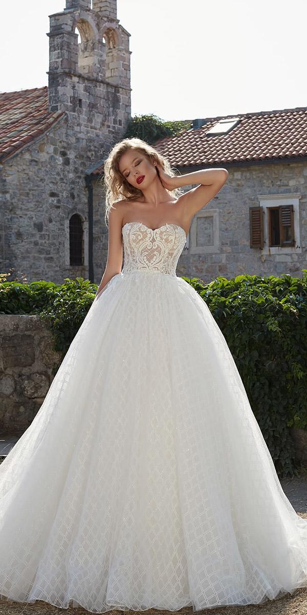 armonia wedding dresses princess sweetheart strapless lace top 2018