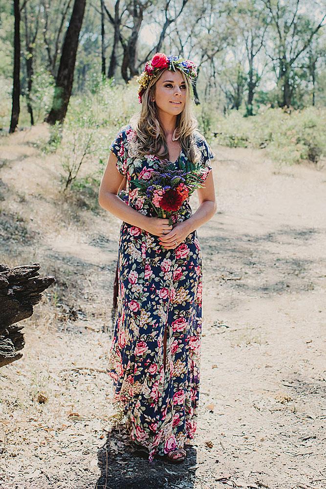 floral bridesmaid dresses boho with cap sleeves v neckline lucy spartalis photography