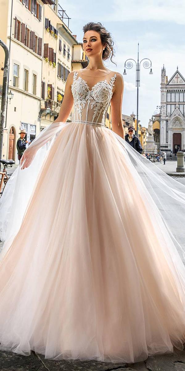 wedding ball gown with straps