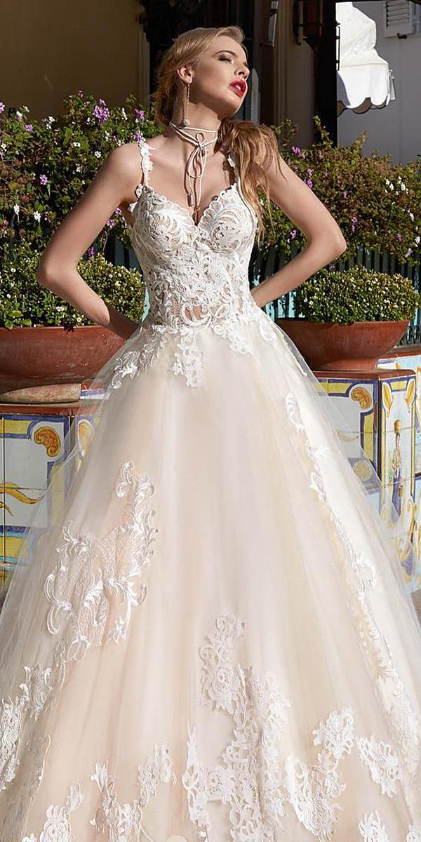 wedding ball gown with straps