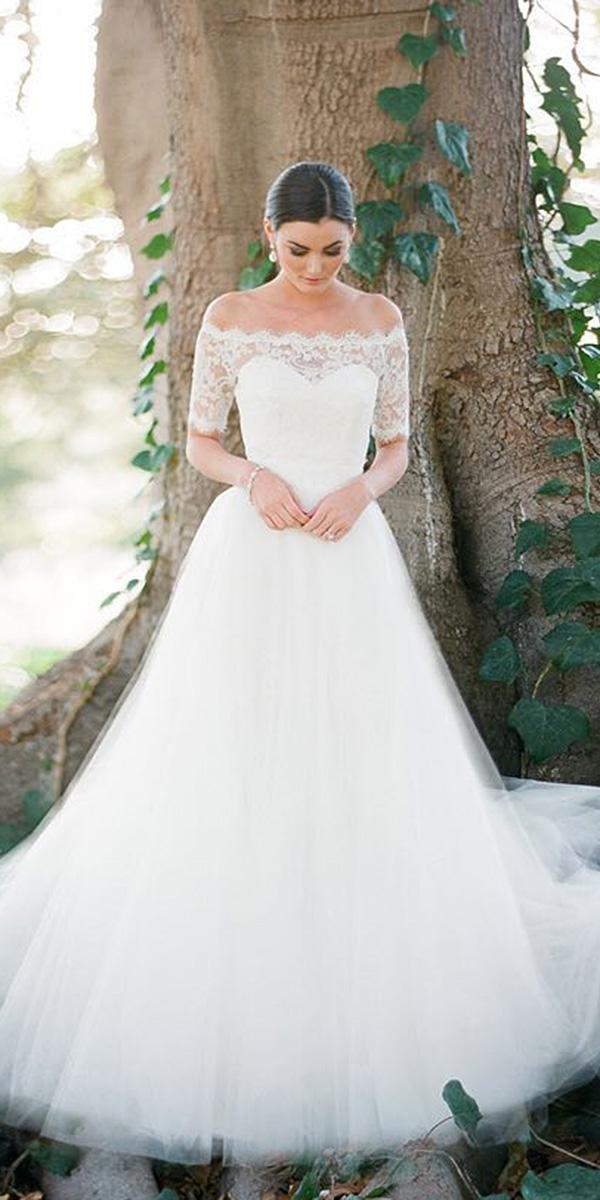 moden wedding dresses with sleeves sweetheat lace minimalist aria brides