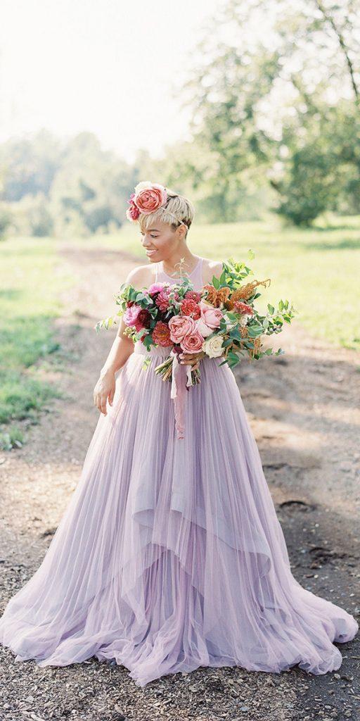 purple wedding dresses simple princess michaelandcarina