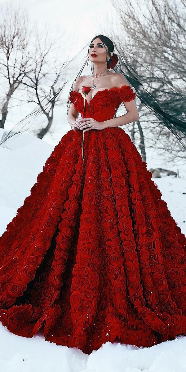 Red Wedding Dresses 18 Lovely Options For Brides