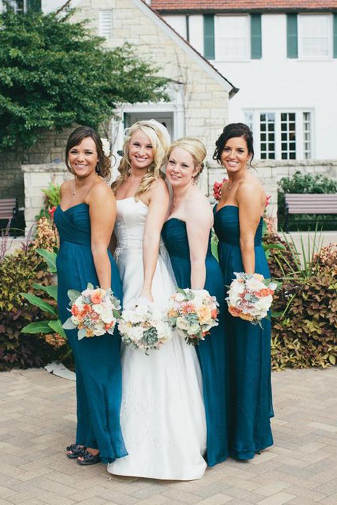 dark teal bridesmaid dresses