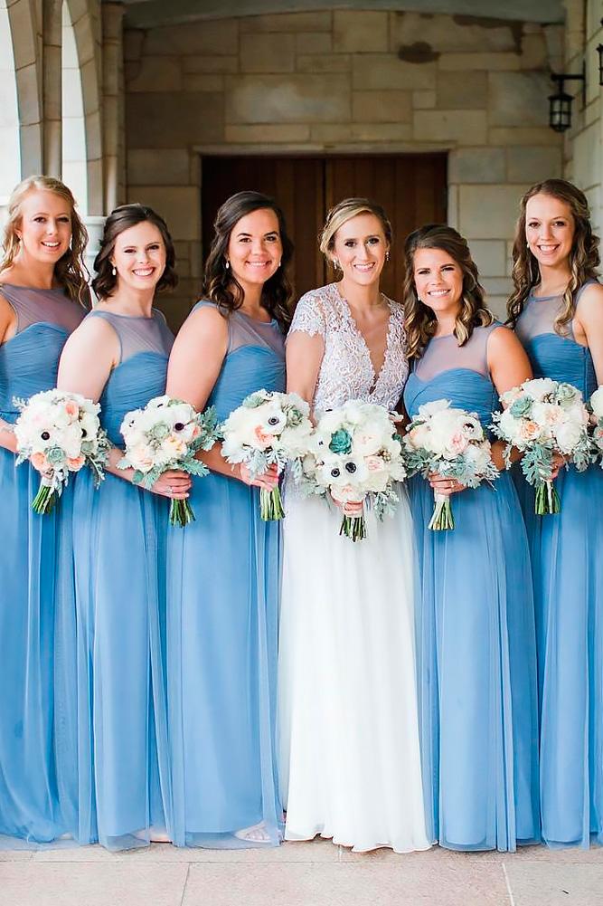 teal bridesmaid dresses pastel illusion sweetheart floor length neckline aubrey marie