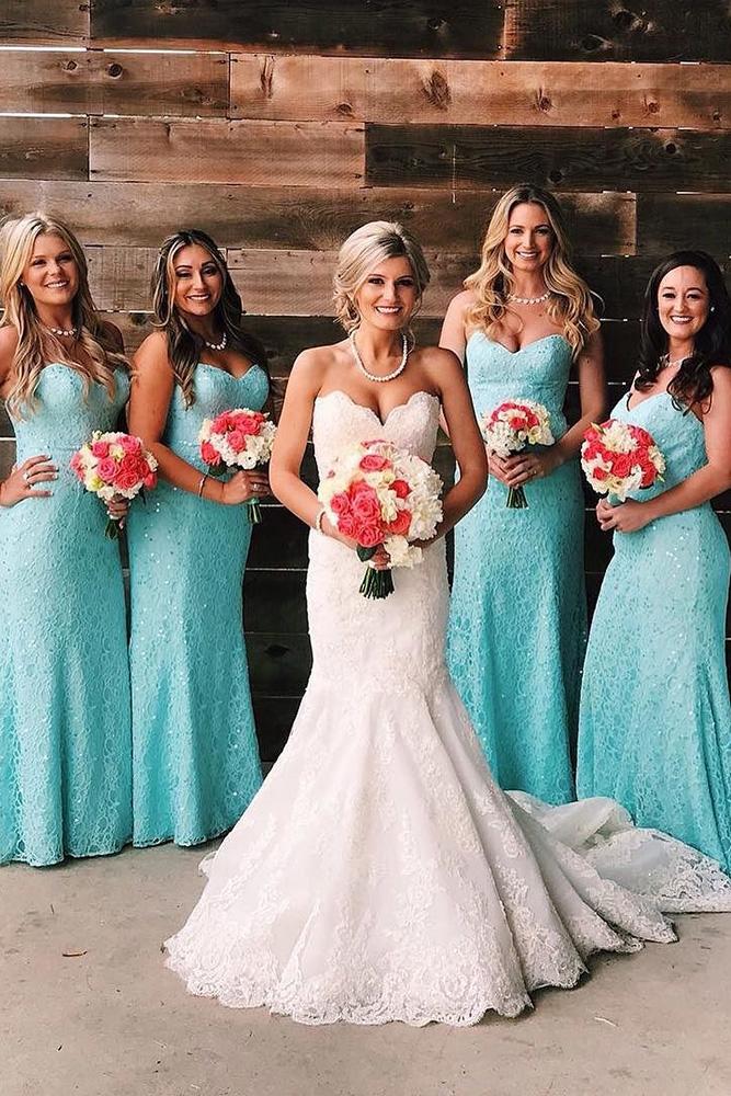 Teal Bridesmaid Dresses