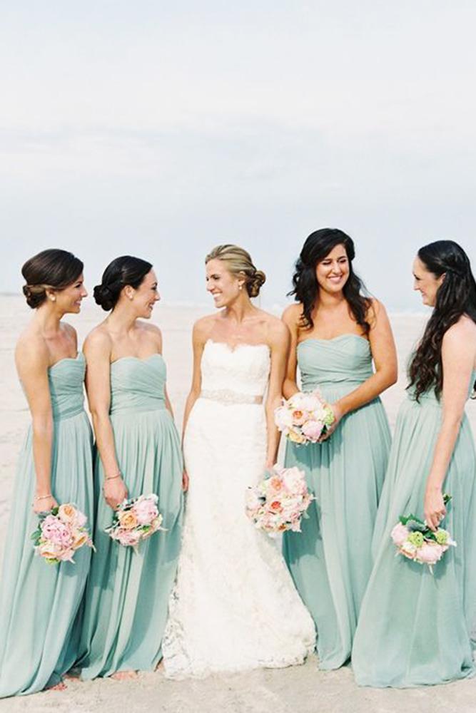 teal bridesmaid dresses sweetheart neckline pastel long beach carmen santorelli photography