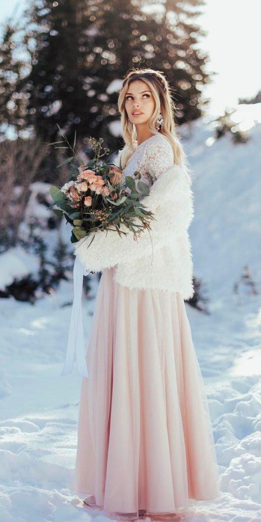 winter wedding dresses with fur