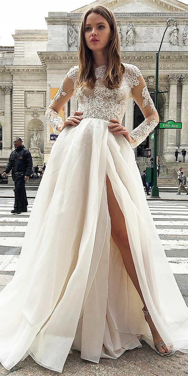 15 Illusion Long Sleeve Wedding Dresses Youll Like Wedding Dresses Guide 