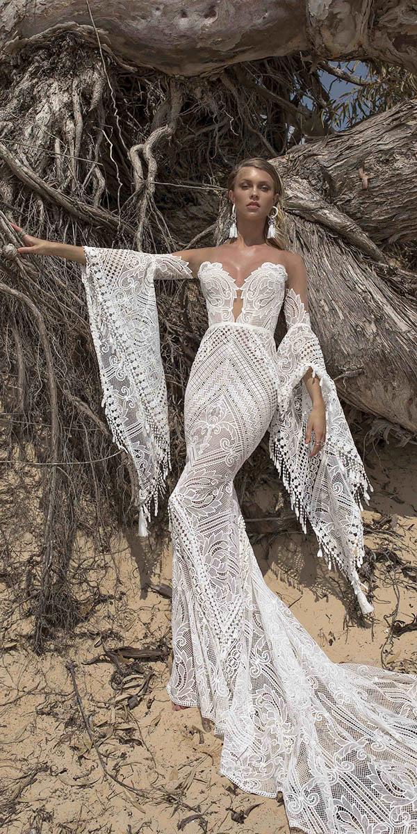 beach destination wedding dresses boho detached sleeves lace strapless rara avis