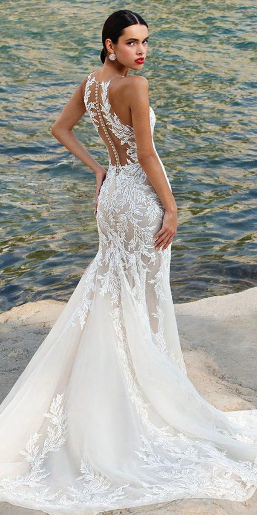  beach destination wedding dresses fit and flare illusion back full lace demetriosbride