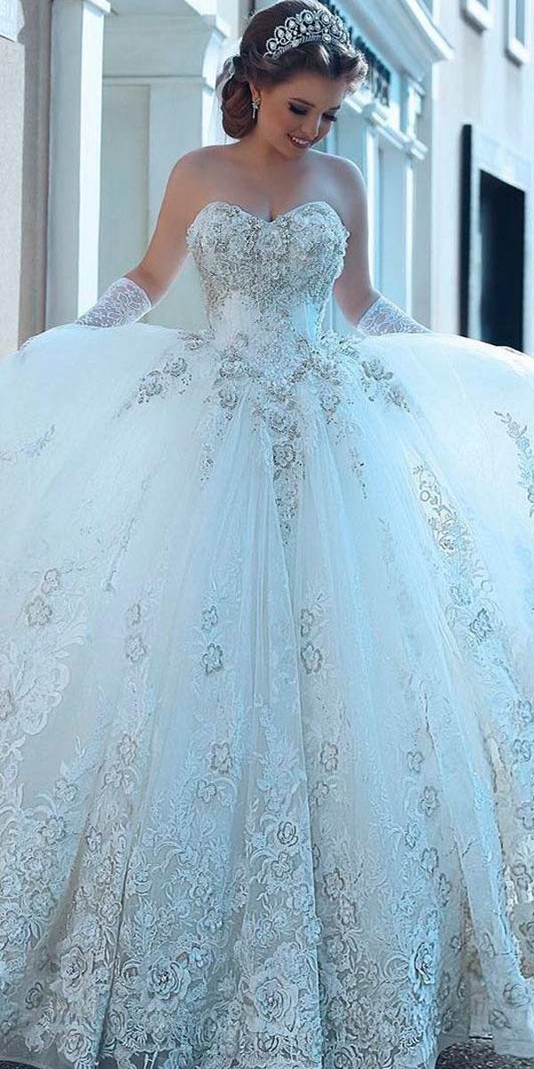 Bling ball gown strapless sweetheart neckline princess wedding dresses alloccasions dresses