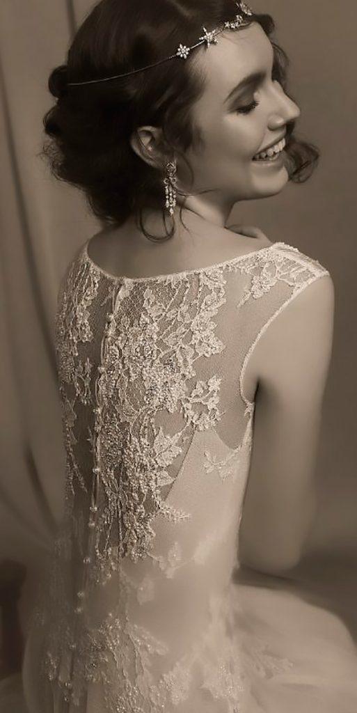 boho vintage wedding dresses lace back sleeveless hila gaon 30