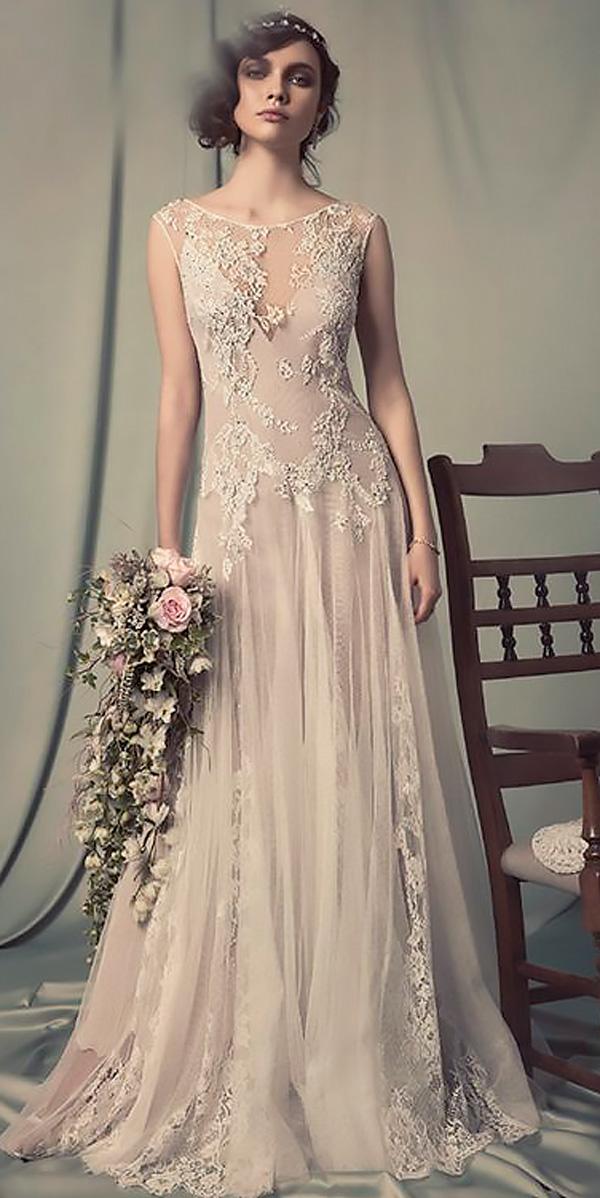 boho-vintage-wedding-dresses-lace-straight-illusion-neckline-hilla-gaon