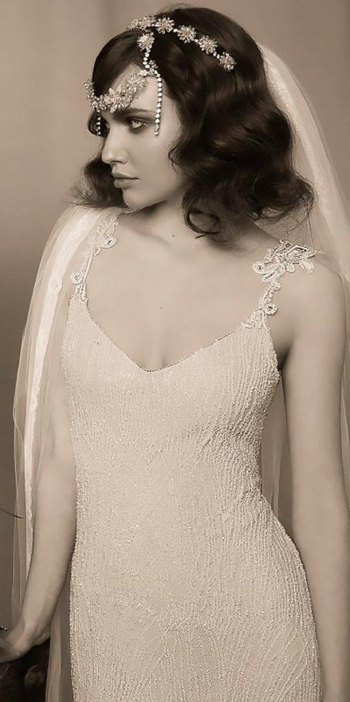 boho vintage wedding dresses sweetheart neck lace straps sheath hila gaon 18