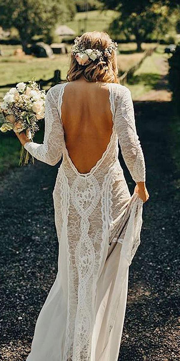 beach destination wedding dresses low back with long sleeves full lace grace loves lace