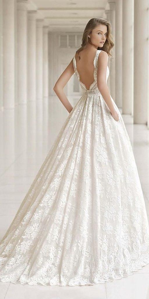  fantasy wedding dresses a line backless full lace rosa clara