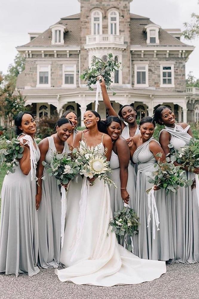 grey bird bridesmaid dresses