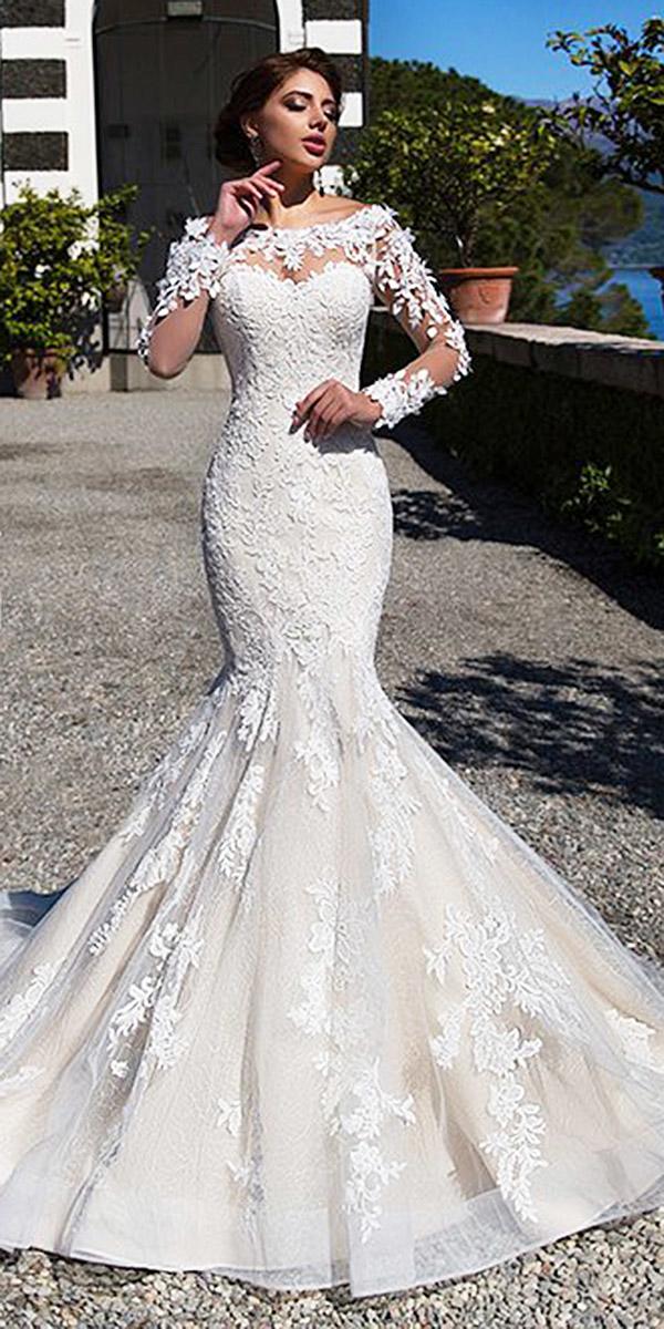 21 Illusion Long  Sleeve  Wedding  Dresses  You ll Like 